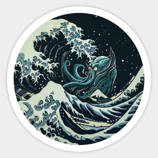 The Great Wave of Cthulhu Sticker